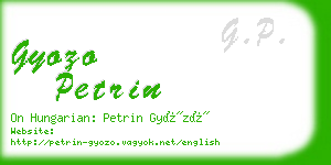 gyozo petrin business card